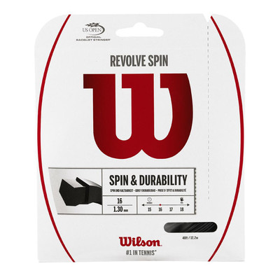 Tennis string Wilson Revolve Spin 16 1.30 Black