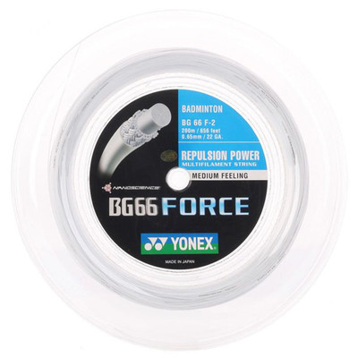 Naciąg badminton Yonex BG 66 Force White (200 m)