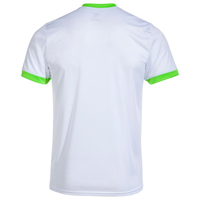 Koszulka Joma Cour SS Tee Sky White / Fluorescent Green