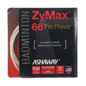 Naciąg badminton Ashaway ZyMax 66 Fire Power White