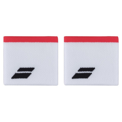 Frotka Babolat Logo Wristband 2Pack White / Strike Red