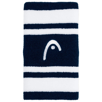HEAD 5" Wristband Striped 2Pack Navy / White