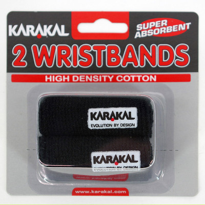 Frotka na rękę Karakal Wristband 2Pack Black