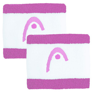 HEAD 2,5" Wristband Striped 2Pack Alight Lilac / White
