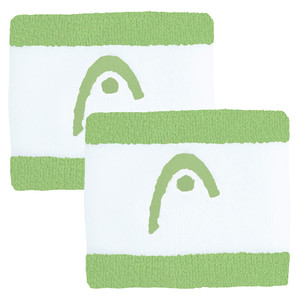 HEAD 2,5" Wristband Striped 2Pack Celery Green / White
