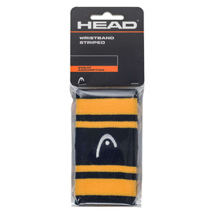 Frotka HEAD 5" Wristband Striped 2Pack Navy / Banana