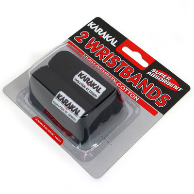 Frotka na rękę Karakal Wristband 2Pack Black