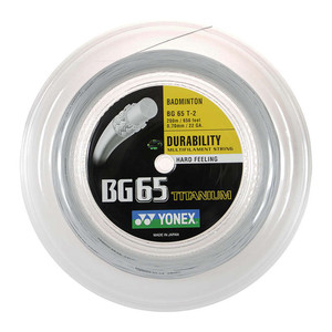 Naciąg badminton Yonex BG 65 Titanium White (200 m)